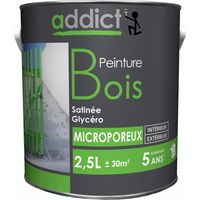Peinture Bois 2.5 Litres Gris Mineral - Addict