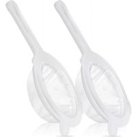 Deux filtres à jus en nylon plastique avec poignées, adaptés à la préparation de jus en cuisine, 120mesh.