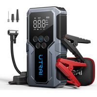 UTRAI Booster Batterie Voiture 7000A, Demarreur Batterie Voiture avec Gonfleur 150PSI (Jusqu'à 8.5L Gas/6.5L Diesel), Lumière LED