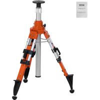 VEVOR Trípode para nivel láser , montaje con rosca de 5/8"-11, ajuste de altura de 27,16 a 67,71 pulgadas, trípode de estudio resistente, con burbuja de nivel y limitador de difusión, pies antidesliza