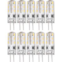 Jeffergarden 10 pièces G4 ampoule LED Bi broche Base Silicone blanc chaud 3000K 1.5W AC220V 110LM paysage ampoules remplacement