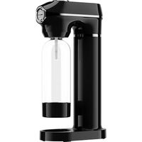 Machine à gazéifier noire – 2 bouteilles en PET – Production d'eau gazeuse sans électricité – Design rétro avec manomètre – Naturamix