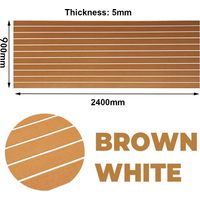 Tapis de sol en mousse EVA 240x90cm – Revêtement imitation teck pour bateau et yacht – Installation facile avec dos en gomme – Dmtool