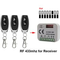 Ricevitore del telecomando della porta del garage 433 868MHz RX Multi 300-900MHz AC/DC 9-30V Ricevitore con telecomando