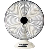 Ventilador de sobremesa Capitolio motor AC 37W crema cromo