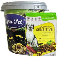 4 kg de friandise.Pet® Paula's Adult Sensitive Canard & Pomme de terre Nourriture sèche pour chiens Nourriture complète en baril de 30 L