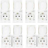 Feuchtraum Steckdosen Set 2-fach Doppelsteckdose REV AquaForm Aufputz Weiß
