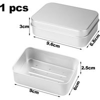 Boite Savon, Boite à Savon Solide, Boite a Savon Voyage Etanche, Boîte à Savon en Aluminium avec égouttoir Amovible, Convient aux boîtes à Savon dans Les Hôtels, Les Dortoirs et Les Salles de Bains