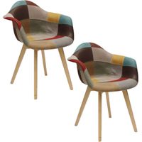 Lot de 2 fauteuils de table PATCHWORK
