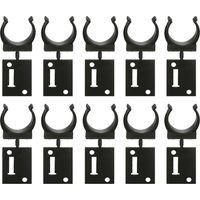 Cyclingcolors – Lot de 10 clips de plinthe à visser en plastique noir Ø 28mm – Fixation sécurisée pour meubles cuisine et salle de bain