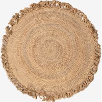 Tapis rond en jute naturel Ondes SKLUM Ø100 cm