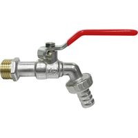 CREA Robinet de puisage à sphère - Poignée plate - Mâle 1/2" - Raccord au nez 3/4