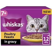 Whiskas 7+ Poultry Feasts Senior Wet Cat Food Pouches in Gra - 85g - 811947