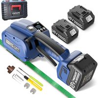 SWANSOFT Machine de cerclage électrique pour feuillards PP/PET de 13-16 mm avec écran digital - Outil automatique avec 2 batteries de 4000 mAh - pour cartons d'emballage et palettes