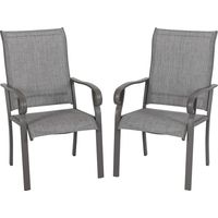 Avestar Lot de 2 Chaises de Jardin, en tissu textilene et cadre en fer thermolaqué