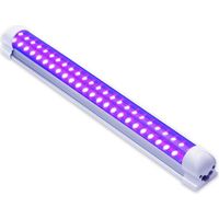 Tube de lumière violette LED t8 lampe de désinfection à large pression KTV bar lampe de polymérisation tube de lampe à led 10W-32CM (395nm) Réglementation européenne K tube extérieur transparent