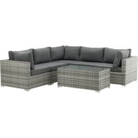 Salon d'Angle de Jardin "Amazona" 249cm Gris