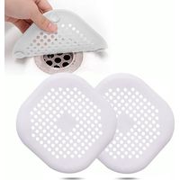 2Pcs silicone drain cover, kitchen sink strainer with suction cup, bathtub drain cover strainer, kitchen and bathroom sink strainer (white)