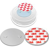 NEMAXX® Support Magnétique pour Détecteur de Fumée 1 Pièce – Support Magnétique Autocollant Ø 60 mm – Installation Rapide et Sûre sans Perçage ni Vis – Pour Tous les Détecteurs de Fumée et d’Incendie