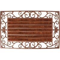 Paillasson en fonte coco 74 x 46 cm – Motifs arabesques – Tapis d'entrée décoratif et fonctionnel – Best For Boots