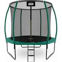 Aga SPORT EXCLUSIVE Trampolino 250 cm Verde scuro + rete di protezione + scala