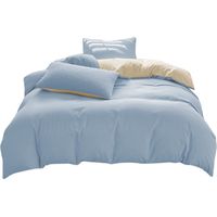 Ensemble de couette Queen - 4 pièces, ensemble de literie Queen avec couette matelassée toutes saisons, drap-housse, taies d'oreiller, dimensions Queen : 180 x 220 cm + 230 x 230 cm + 74 x 48 cm