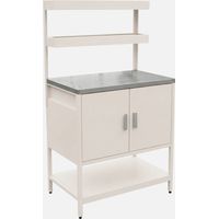 Modulo cucina da esterno in acciaio con 2 ripiani sospesi e 2 ante, 80cm