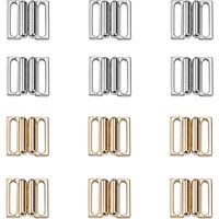 20 mm, 12 paires d'agrafes de bikini en alliage, fermeture à crochet pour soutien-gorge/bikini, pièce de rechange, fermeture avant à crochet et verrouillable pour la couture de lingerie