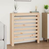 Vidaxl – Cache-radiateur bois massif 79,5x19x84 cm – Design moderne à lattes – Étagère pour livres et ornements – Pour intérieur contemporain
