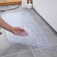Tapis antidérapant de salle de bain en galets, tapis de bain antidérapant en galets, 8840 cm, couleur transparente