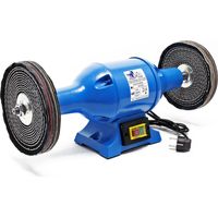 Wiltec – Polisseuse double 750W – 2 disques de polissage Ø200mm – Pour métaux, plastiques, verre acrylique – Vitesse 2950 tr/min
