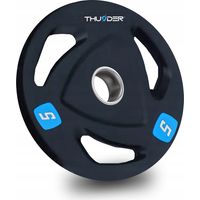 5 kg olympisches Gewicht 51 mm für Trainingshantel, robustes Gummi mit Griffen