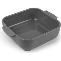 PEUGEOT - Pirofila quadrata in ceramica - 21 cm (manici inclusi) x 17,5 cm x 6 cm - Capacità: 1,1 L - Porzione singola - Garanzia 10 anni - Made in France - Colore grigio chiaro