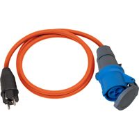 Cable adaptador IP44 para camping/marítimo 1,5m naranja H07RN-F 3G2,5 Enchufe de contacto protector, enchufe CEE 230V/16A