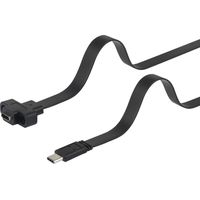 Renkforce USB-Kabel USB 3.2 Gen1 USB-C® Stecker, USB-C® Buchse 0.50 m Schwarz schraubbar, hochflexi