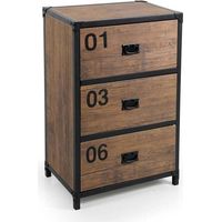 Mobile cassettiera urban industrial legno metallo cm 59 x 39 x 89 h