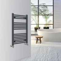 Warmehaus Straight Bathroom Heated Towel Rail Warmer Radiator Central Heating 800x500mm Anthracite