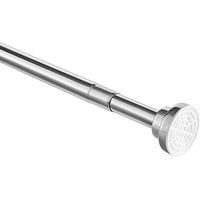 Tringle à Rideau Autotractée, Extensible de 125 à 220 cm, Montage sans Perçage ni Trous, Fixation facile par Serrage, Métal, Argent Nickel