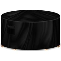 Gracious Gardens Waterproof Outdoor Patio Furniture Cover UV Resistant Heavy Duty Oxford Fabric - Round - 190 x 80cm