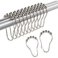 Anneaux Pour Rideau De Douche - Métal Antirouille - Glissement Fluide Sur Barre - Convient Toutes Barres Standards - Lot De 12