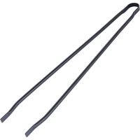 Kaminzange aus schwarz lackiertem Stahl
