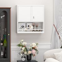 Grande armoire de rangement métallique à 2 portes et étagères réglables — Meuble de rangement en acier pour cuisine, salon, salle à manger et bureau