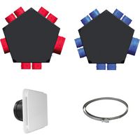 Unelvent – Kit accessoires réseau VMC DF 600062 – Plénum d’insufflation avec 8 piquages 125mm – 12 bouches BDO 80 – Colliers CX 125