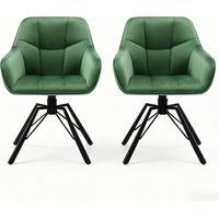 Grandes chaises de cuisine moelleuses, chaise de salle à manger pivotante, chaises de cuisine à dossier souple (2 chaises uniquement)