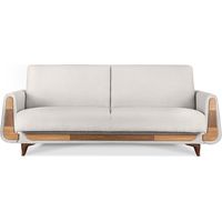 KONSIMO GUSTAVO Sofa 3-Sitzer mit Schlaffunktion, weiß