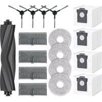 Zubehör-Set für Dreame L10s Pro Ultra Heat / L10s Ultra Gen 2 / L40 Ultra AE / X30 Ultra / Mova E30 Ultra: 1 Hauptbürste, 4 Staubbeutel, 4 Wischpads, 4 Filter, 4 Seitenbürsten