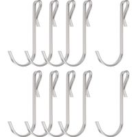 20 pièces Edelstahl J-förmige Haken, Clip-Haken Küche, Schlafzimmer, Büro,