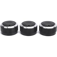 3PCS CONTRAINEMENT DE CLAQUE AIR CONDITION REMPLACEMENT, BOUCHE DE COMMANDE DE TEMPERTURE, POINDE CROSSHACHED, ALLIAGE D'ALUMINUM + MATÉRIAU ABS, Améliorez Votre Véhicule à