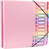 Dossier Dépliant Avec Onglets - Carton Renforcé PP - Format A4 - 12 Onglets - Étanche - Pour Bureau Maison École - 1 Pièce