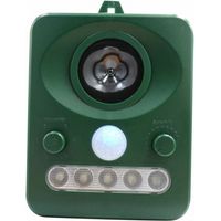 Répulsif à ultrasons solaire pour oiseaux – Double charge solaire – Étanche – Portée 8m – Fréquence 13kHz-40kHz – Batterie rechargeable intégrée